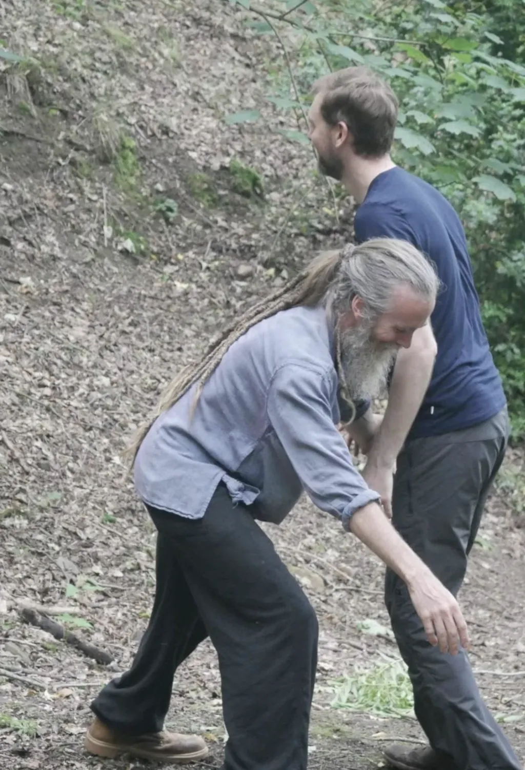 Richard and Nick pushing hands